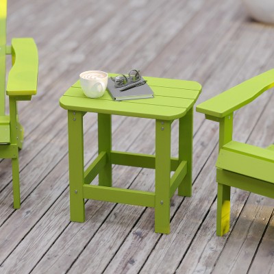 Lime Green Poly Resin Adirondack Side Table