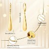 925 Sterling Silver Long Teardrop Dangle Earrings for Women Hypoallergenic Drop Leverback Earrings Trendy Silver Long - 4 of 4