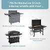 Griddle Cover for Blackstone 36" Griddle with Hood,Heavy Duty Waterproof 5482 Premium Flat Top Gas Grill Cover with Click-Close Straps,Black,SHINESTAR - 2 of 4