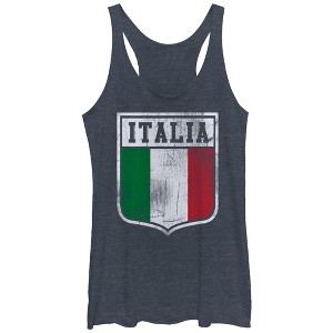 Women's Lost Gods Italy Flag Crest Racerback Tank Top - 1 of 3