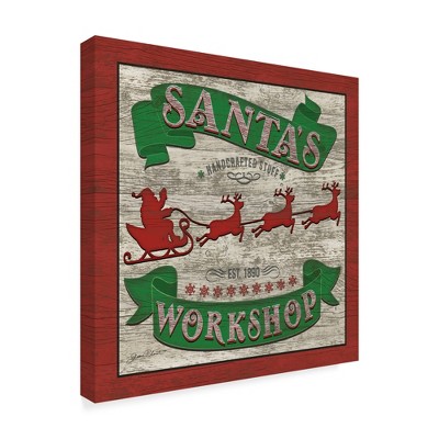 Trademark Fine Art -Jean Plout 'Santas Workshop' Canvas Art