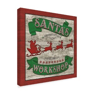 Trademark Fine Art -Jean Plout 'Santas Workshop' Canvas Art - 1 of 3