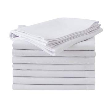 Kaf Home Chateau Easy-care Cloth Dinner Napkins - Set Of 12 Oversized (20 X  20 Inches) (white) : Target