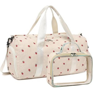 Generic Duffle Bag for Gym Sports Women Girls Workout Travel Bag Weekender with Shoe Compartment - 1 of 4