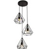Elegant Lighting Jago Collection Pendant D18.1 H24.3 Lt:3 Black Finish - 3 of 4