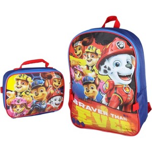 Paw Patrol Braver Than Ever Backpack And Lunch Bag Tote 2 Piece Set - 1 of 4