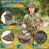 Tirrinia Unisex Wide Brim Bucket Hat with Neck Flap and Chin Cord, Outdoor Camping Hiking Fising Sun Hat, Camouflage - 4 of 4