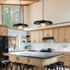 CityFurn 1-Light 15.7" Dome Black Industrial Pendant Light for Kitchen Island - 2 of 4