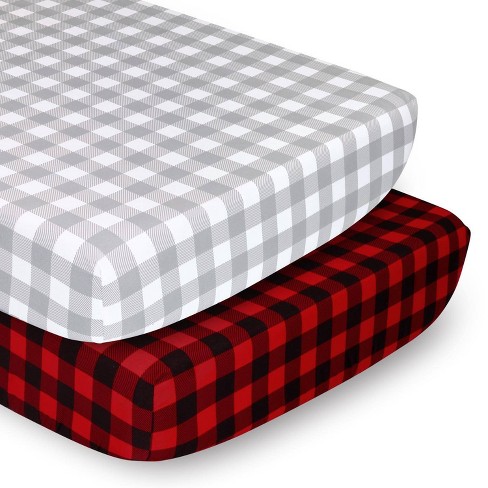 Buffalo plaid hot sale crib sheet