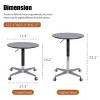 NicBex Modern 27.5" Small Round Coffee Table with Adjustable Height and Wheels for Living Room and Bedroom - 2 of 4
