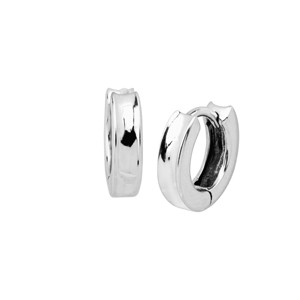 Silpada 'Soleil Concave' Huggie Hoop Earrings in Sterling Silver - 1 of 4