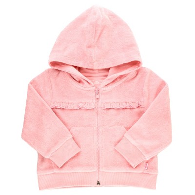 Rufflebutts Pink Terry Knit Ruffle Hoodie - Pink Size : 7 : Target