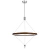 Cal Lighting Viterbo integrated dimmable LED pine wood pendant fixture with suspended steel braided wire. 24W, 1920 lumen, 3000K - 3 of 4