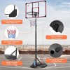 Portable Basketball Hoop, 7.5-9.2FT Height Adjustable Basketball Hoop Goal System, Outdoor Basketball Goal System with Wheels for Kids Youth Adults - 3 of 4