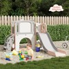 Activity Center with Slide – Multi-Functional Indoor and Outdoor Playground Playset, Includes Climber, Stairs, Crawl Tunnel, Basketball Hoop - 2 of 4