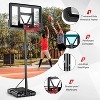 Portable Basketball Hoop, 4.25FT to 10FT Height Adjustable Goal System with 44" Shatterproof Backboard, Heavy-Duty Steel Rim & Built-in Wheels - 4 of 4