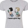 Women's - Peanuts - Marcie and Peppermint Patty Need A Girls' Day Juniors Fitted Graphic T-Shirt - 2 of 4