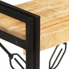 vidaXL 3-Tier Industrial Style Bookcase-Made of Solid Mango Wood and Powder-Coated Steel Frame with Wall Attachment Device (35.4"x11.8"x31.5") - 3 of 4