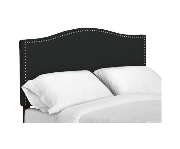 Lawler Upholstered Linen Headboard - Midnight Black (King/CalKing)