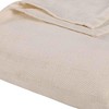 HomeRoots Twin Ivory Cotton Basketweave Geometric Blanket - 4 of 4