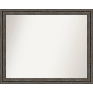 32"x26" Non-Beveled Upcycled Wood Bathroom Wall Mirror Brown/Gray - Amanti Art: Modern Rectangular Design, Wall Mounted, Includes Hardware - 1 of 4