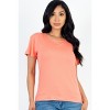 Slickblue Women's Basic Short Sleeve T-Shirt, Stretch Jersey Knit, Casual Everyday Fit, 10 Color Options, Size S-L - 2 of 4