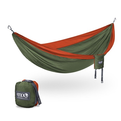 Eno, Eagles Nest Outfitters Doublenest Lightweight Camping Hammock, 1 To 2  Person, Olive/orange : Target