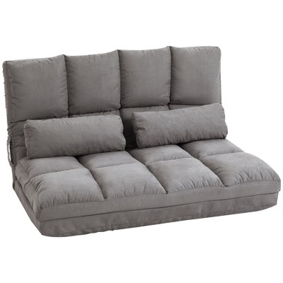 NicBex Folding Futon Sofa Bed Floor Sofa Bed Lazy Sofa with 2 Pillows, Multi-Angle and Position Adjustable Backrest