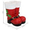 Sunnydaze Polyresin Santa Claus Boots Christmas Holiday Decoration - 13" - Red - 4 of 4