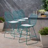 Christopher Knight Home Outdoor Iron 26.5 Inch Counter Stools with Cushion (Set of 4) - 2 of 4