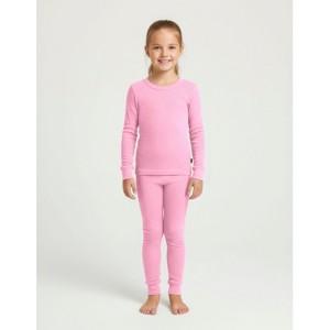 City Threads Girls USA-Made Soft & Cozy Thermal Long Johns 2-Piece Set - Warm Base Layer & Loungewear - 1 of 4