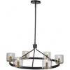 Artcraft Lighting Salinas 6 - Light Chandelier in  Black/Brass - 3 of 4