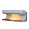 CAVINAS Modern Entryway Bench, Faux Leather Upholstered Ottoman with LED Sensor Light for Living Room, Bedroom - 3 of 4