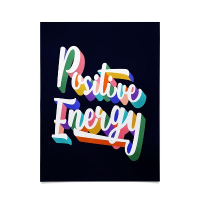 Showmemars Positive Energy typography 18" x 24" Poster - Society6