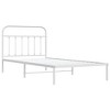 vidaXL White Metal Bed Frame with Sturdy Headboard - Industrial Style Single Bed Frame - 4 of 4