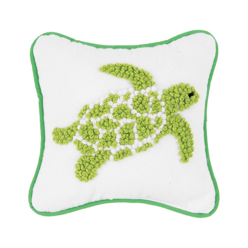 C&F Home Green Turtle French Knot Throw Pillow, 1 of 5