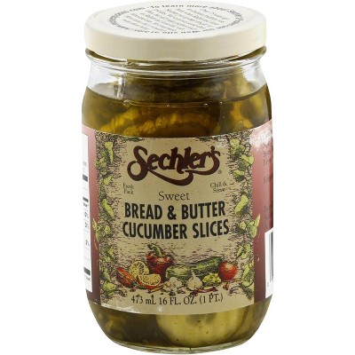 Sechler's Bread and Butter Cucumber Slices - 6 pack, 16 oz