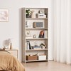 5-Tier Wide Bookshelf, 68" Freestanding Wooden Bookcase with Open Display Storage Shelves - 2 of 4