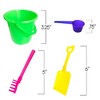 ArtCreativity 4 PC Mini Beach Playsets 1 Sand Bucket, 1 Shovel, 1 Rake, and 1 Scoop (Set of 12) - 4 of 4