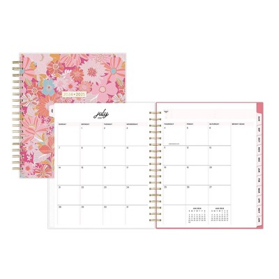 Color Me Courtney for Blue Sky 2024-25 Daily/Monthly Planner 10&#34;x8&#34; Frosted PP Bloom Pink