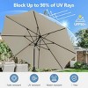 Heynemo Outdoor Patio Umbrella, Patio Umbrella with Push Button Tilt/Crank, Outdoor Umbrella with 8 Sturdy Ribs, Large Umbrella for Backyard - 2 of 4