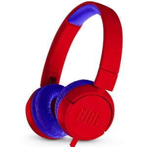 Refurbished: JBL JR300 Kids Wired On Ear Headphones - Red (JBLJR300REDAM) - Manufacturer Refurbished - 1 of 2