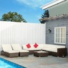 Outsunny 9-Piece Outdoor Patio Sectional Furniture Set, Cushions, Pillows, 2 Reclining Chaise, Outdoor Coffee Table, Wicker Sofa Set, Cushions, Beige - 3 of 4