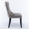 FURNIinspire Dining Chairs Dining Room Chair Kitchen Chairs Set Of 2, Modern Velvet Upholstered Solid Wood Dining Chair, Gray, 24.4"*19.7"*37.5" - 2 of 4