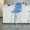 LeisureMod Cresco Mid-Century Modern Acrylic Counter Height Barstool with Chrome Base, Ideal for Kitchen Island or Dining Room Seating and Lounges - 2 of 4