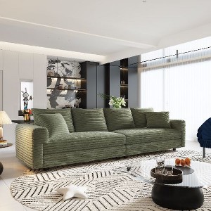 Kumasinova Corduroy Cloud Sofa with Cushions, Convertible Sofa Lounge Chair, Plush Modern 4-Seat Sofa, Easy Assembly, Couches for Living Room - 1 of 4