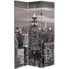 6' Double Sided New York Bridge Canvas Room Divider Gray - Oriental Furniture - 3 of 4