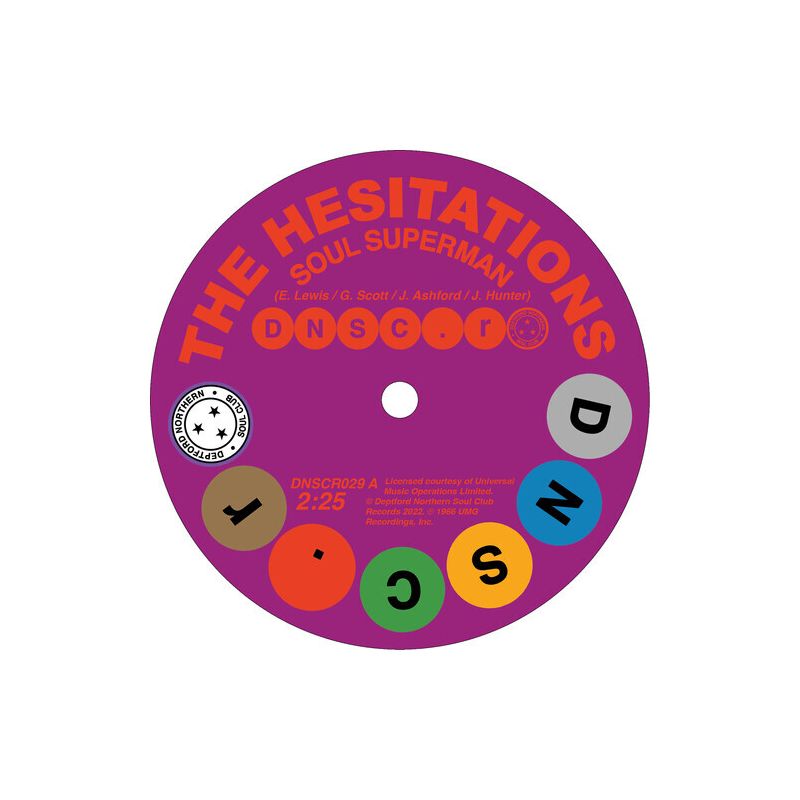 Hesitations - Soul Superman/Ain't No Love In The Heart Of The City (vinyl 7 inch single), 1 of 2