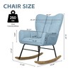 CAVINAS Velvet Glider Rocking Chair with High Backrest,Modern Upholstered Rocking Chairs,Nursery Accent Chair for Bedroom - 3 of 4