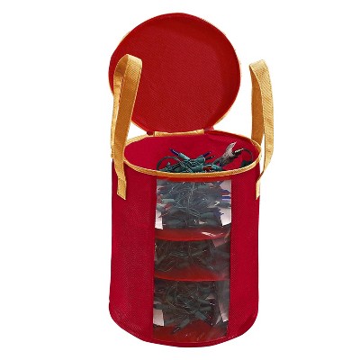 Holiday Light Organizer - Simplify: Zippered, Dust-Proof Storage Bag with Handles & Dividers